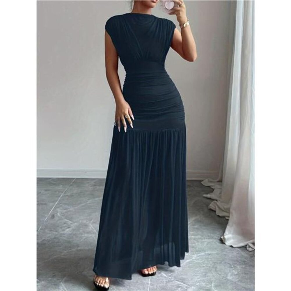 Ruched Bodycon Maxi Dress